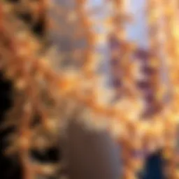 Intricate design of wired tinsel garland showcasing its shimmering texture